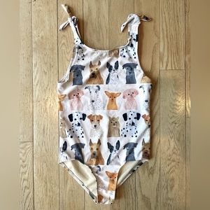 Girls 10Y “Pink Chicken” Dog Bathing Suit